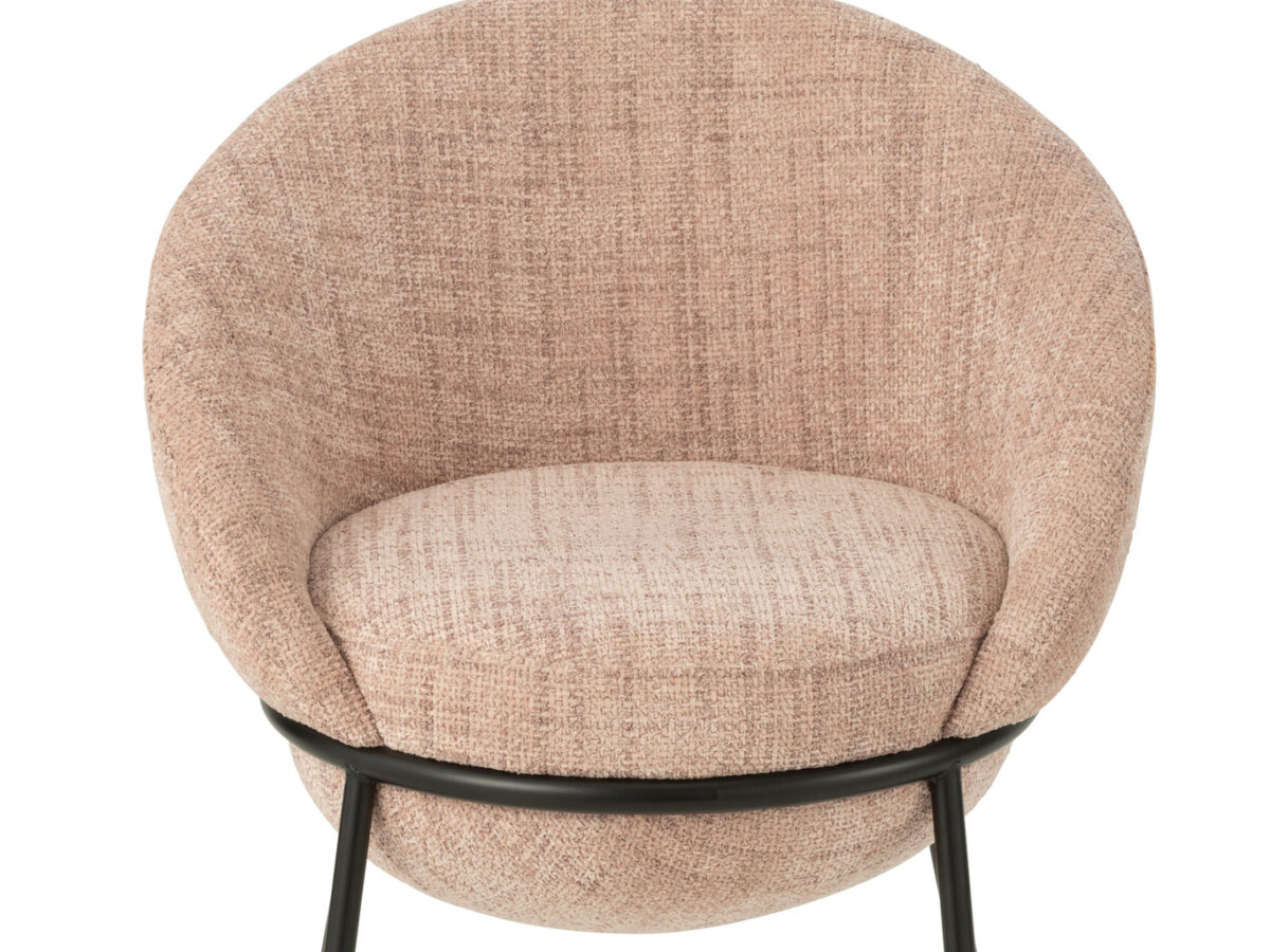 Stoel Esmeralda poederroze J-line