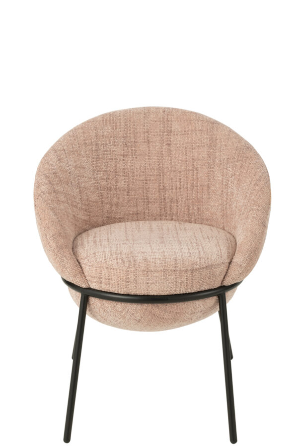 Stoel Esmeralda poederroze J-line