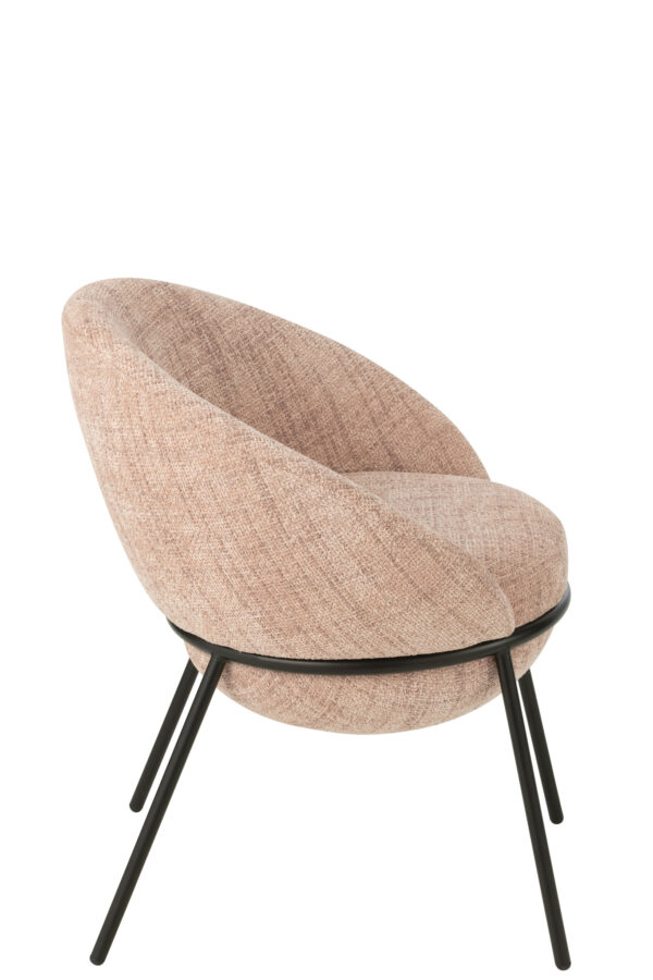 Stoel Esmeralda poederroze J-line