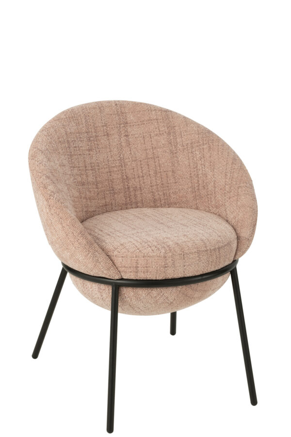 Stoel Esmeralda poederroze J-line