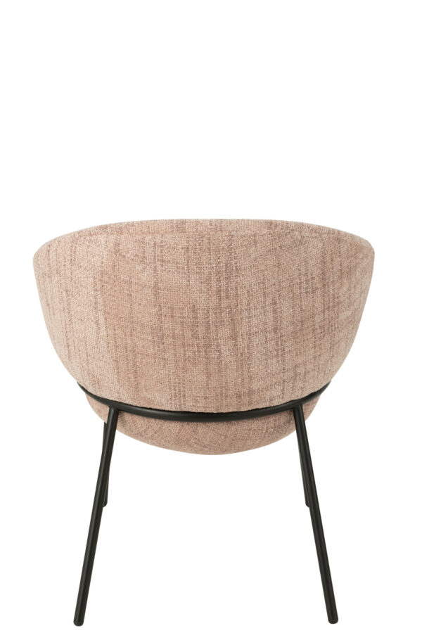 Stoel Esmeralda poederroze J-line