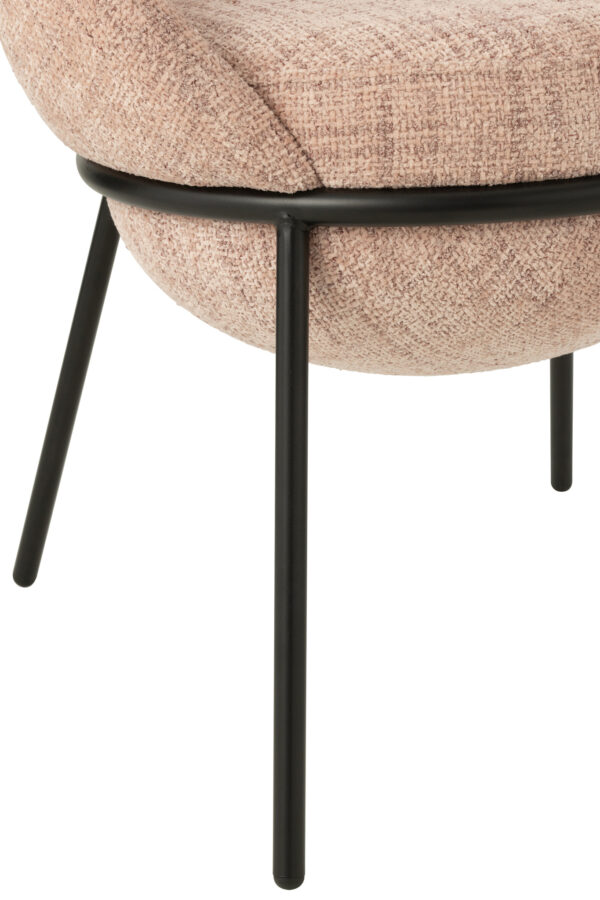 Stoel Esmeralda poederroze J-line