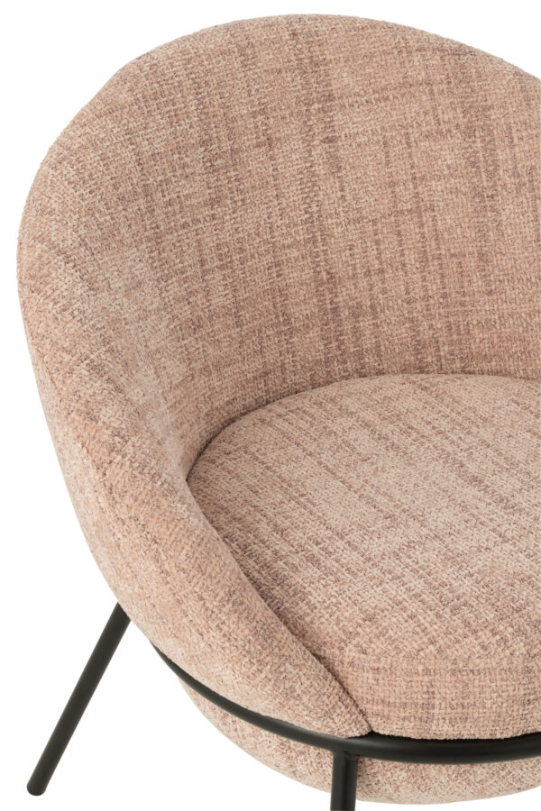 Stoel Esmeralda poederroze J-line