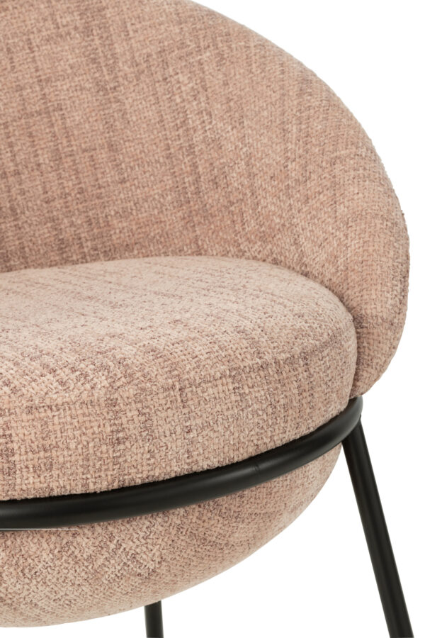 Stoel Esmeralda poederroze J-line