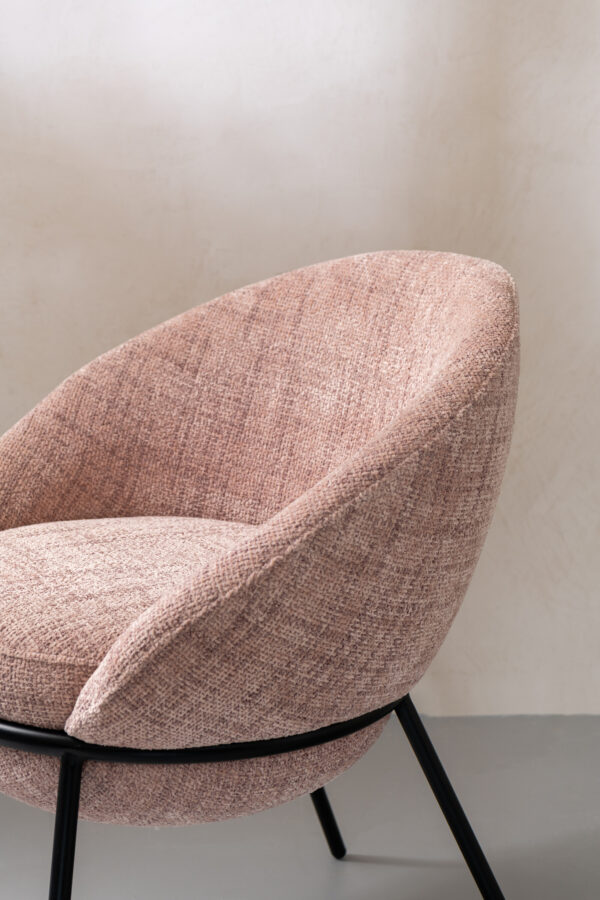 Stoel Esmeralda poederroze J-line