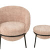 55778-1.jpg Loungestoel + Poef Esmeralda Poederroze J-line