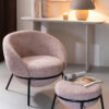 55778-10.jpg Loungestoel + Poef Esmeralda Poederroze J-line