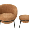 Loungestoel + Poef Esmeralda Terracotta J-line