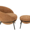 Loungestoel + Poef Esmeralda Terracotta J-line