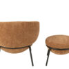 Loungestoel + Poef Esmeralda Terracotta J-line