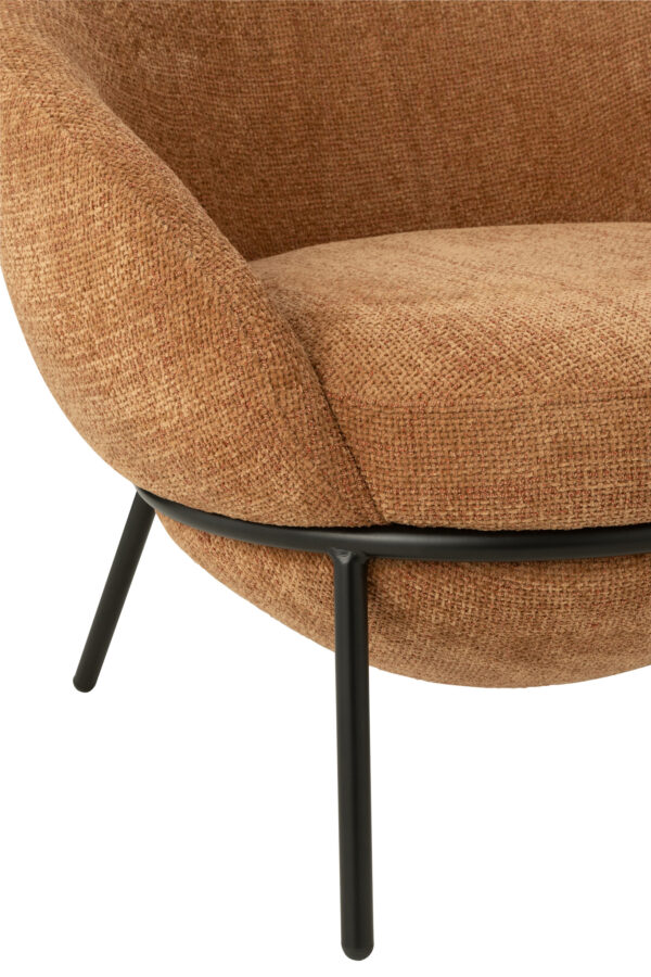 Loungestoel + Poef Esmeralda Terracotta J-line