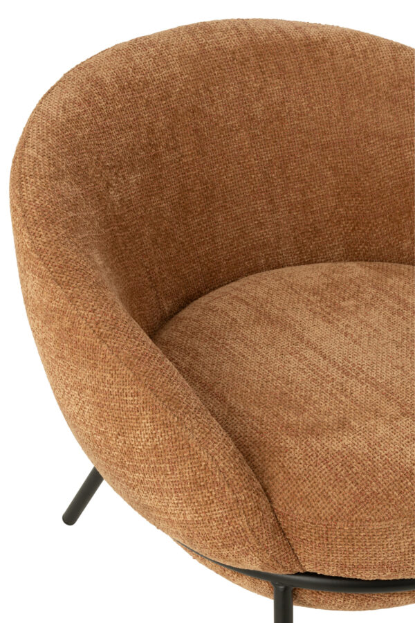 Loungestoel + Poef Esmeralda Terracotta J-line