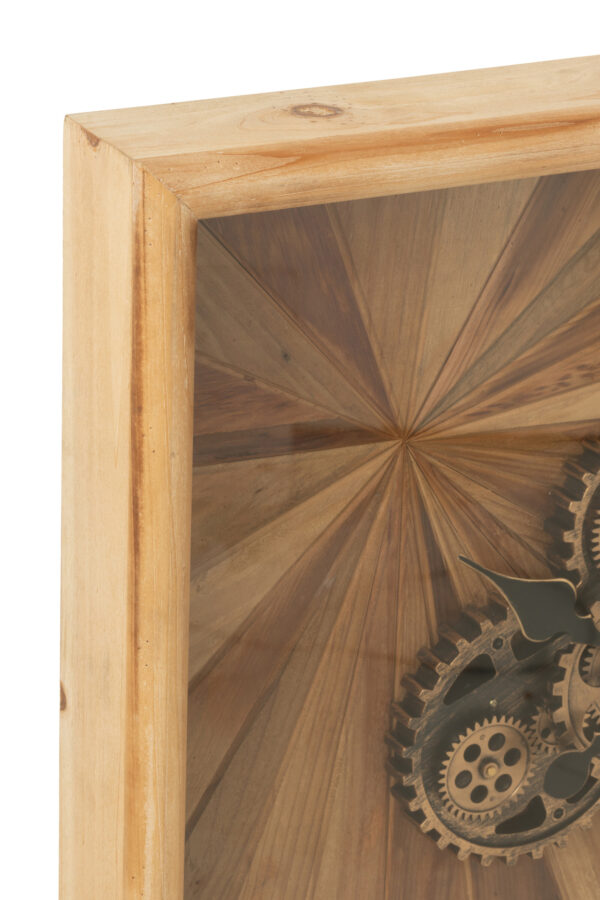 Wandklok Square Small Naturel J-line