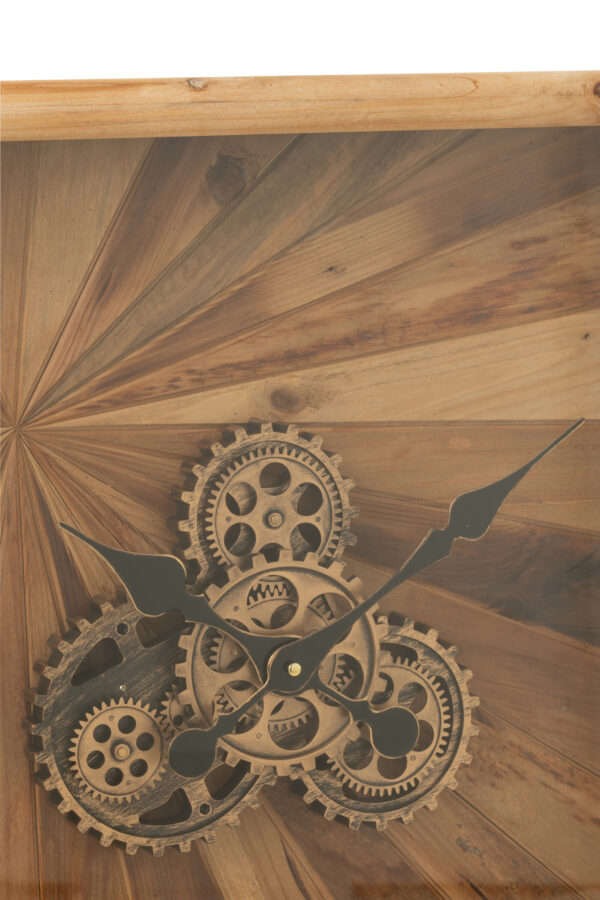 Wandklok Square Small Naturel J-line