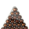 Kerstverpakking met 24 kerstballen, donkerbruin
