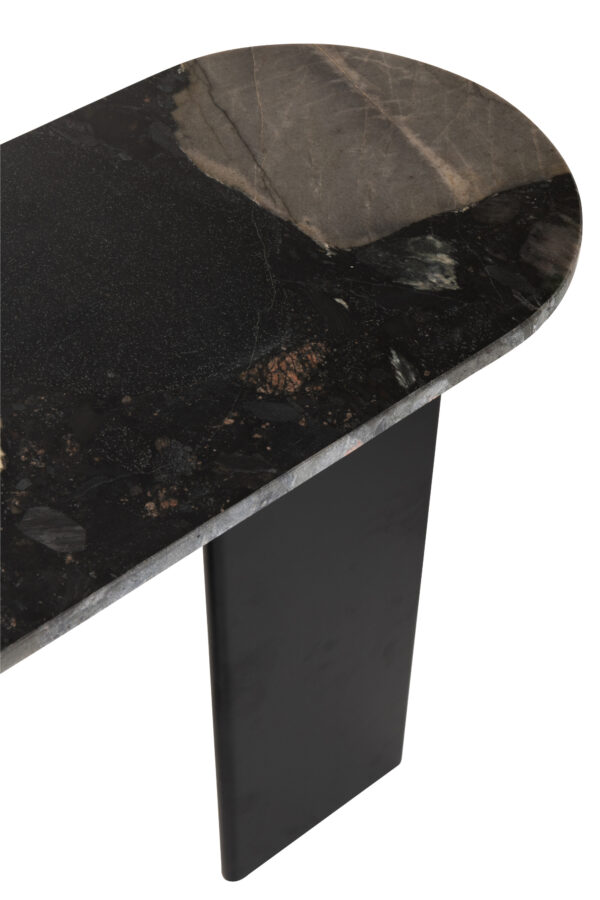 60884-4 Natuurlijke/Zwarte Marmeren Console Mathilde J-line