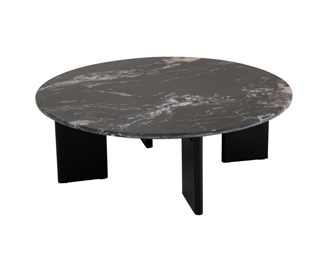 60886 Zwarte Marmeren Koffietafel Mathilde Zwarte Marmeren Koffietafel Mathilde