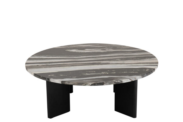 60889-3 Salontafel Mathilde Marmer Zwart/Grijs