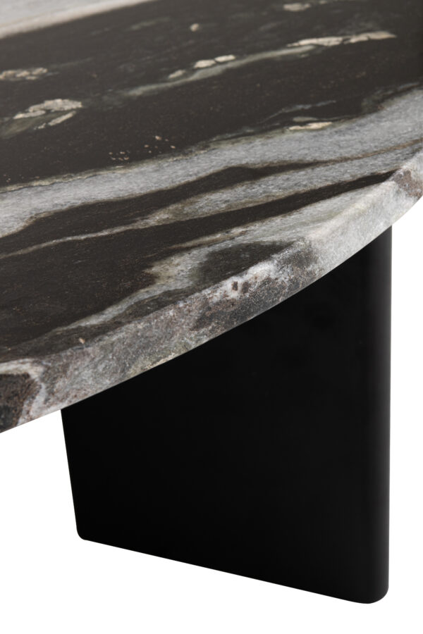 60889-4 Salontafel Mathilde Marmer Zwart/Grijs