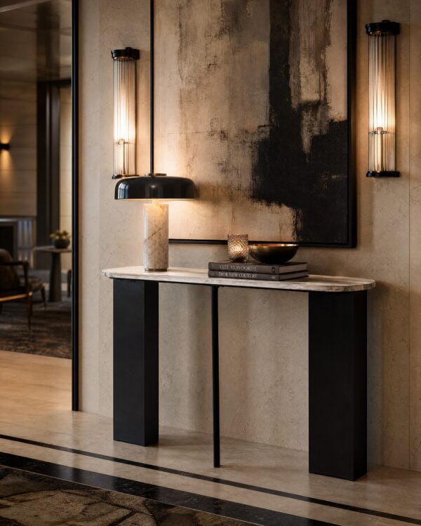 Zwart/Grijze Marmeren Console Mathilde J-line
