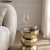 Bijzettafel Lise - Glanzend Chrome Goud | J-line