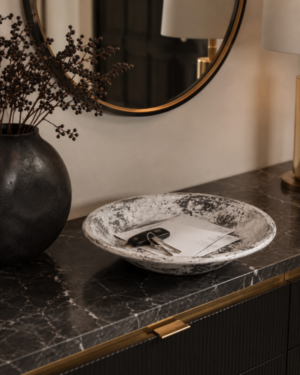 Decoratieve Schaal Terracotta zwart/wit