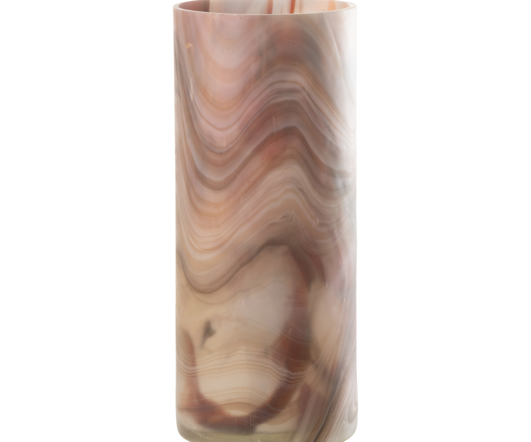 Luxe Kaarshouder Marmerlook Bruin J-line