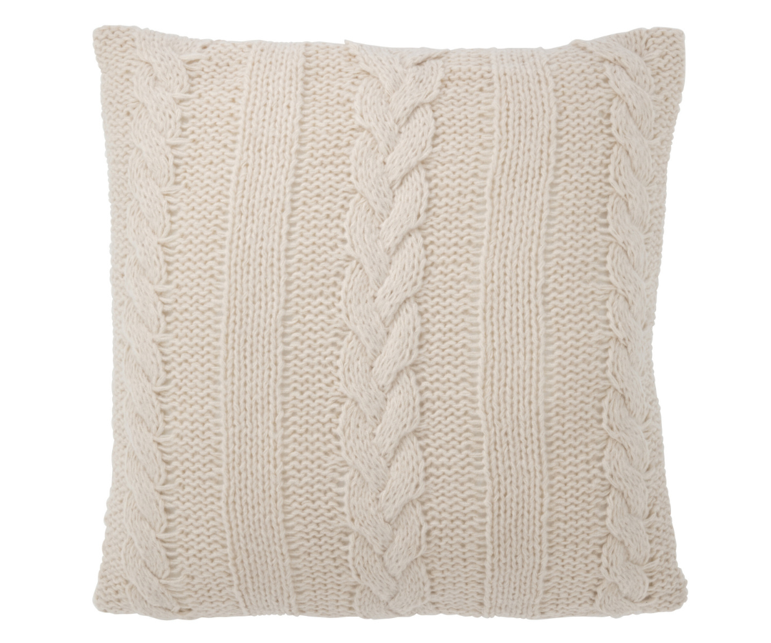 Sierkussen Kabelpatroon Beige J-line