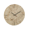 Ronde Marmeren Wandklok Beige/Zwart