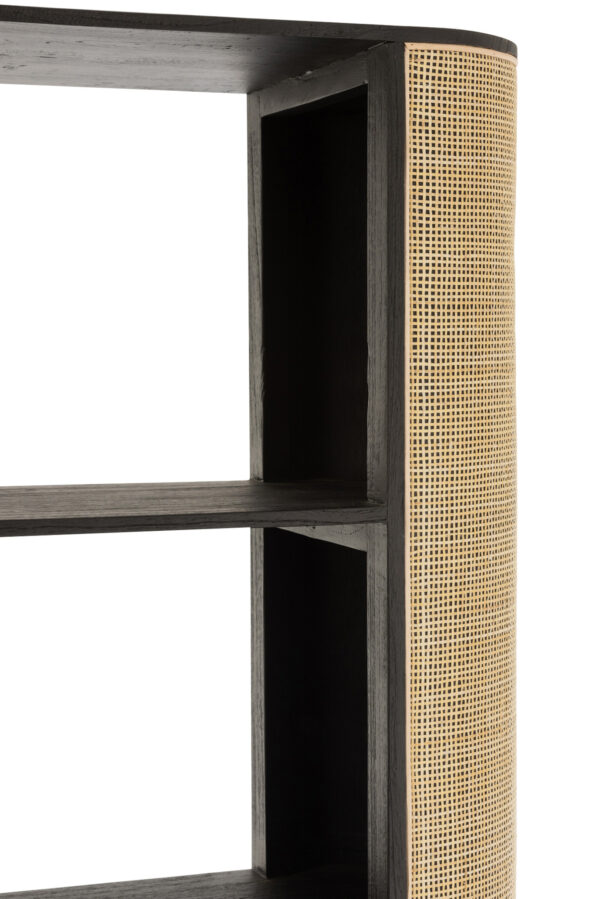 Wandkast Molly Exotisch Hout/Rotan Zwart J-line