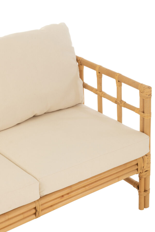 3-zitsbank Elise incl. kussen naturel/wit J-line