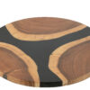 Ronde snijplank Acaciahout J-line zwart/naturel