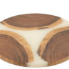 Ronde snijplank Acaciahout J-line naturel/wit