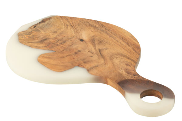 Moderne Snijplank Acaciahout J-line Naturel/Wit