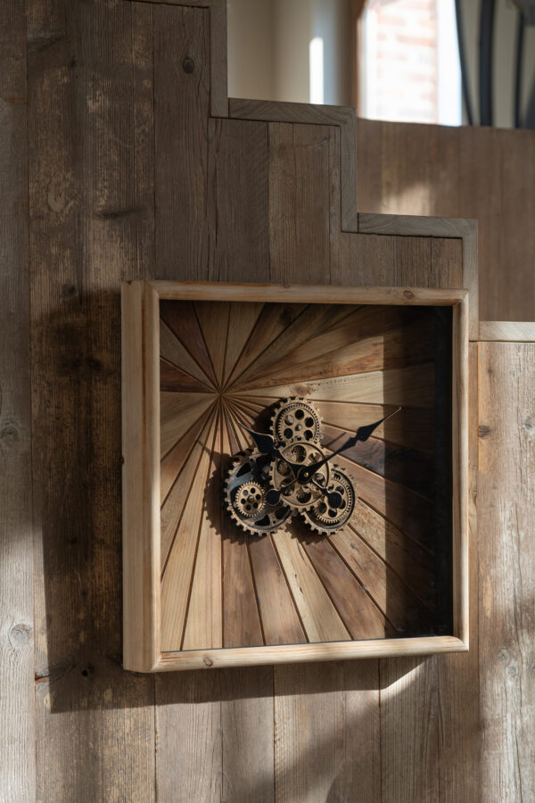 Wandklok Square Large Naturel J-line