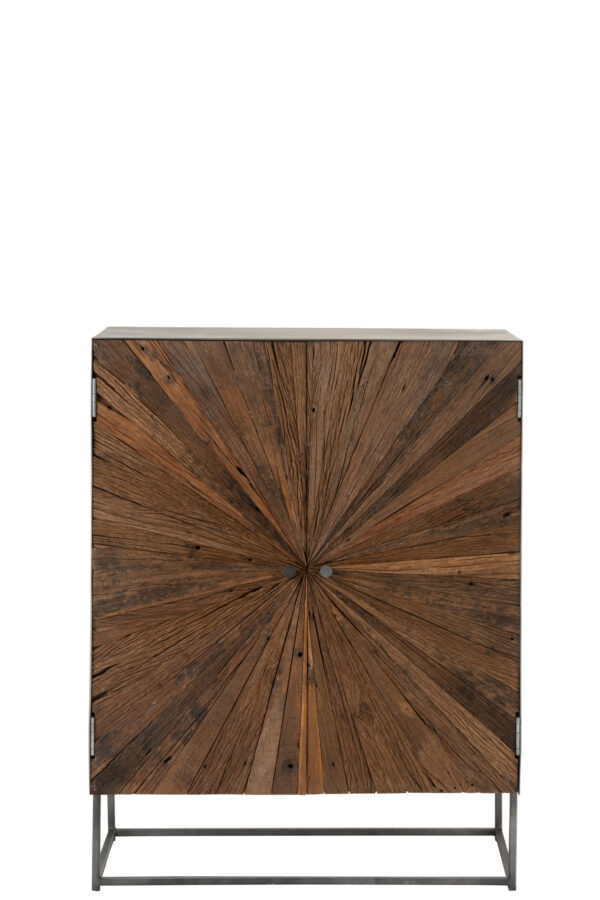 Wandkast Shanil 2 deuren naturel/grijs J-line