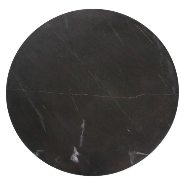 Ronde Marmeren Bijzettafel - Zwart