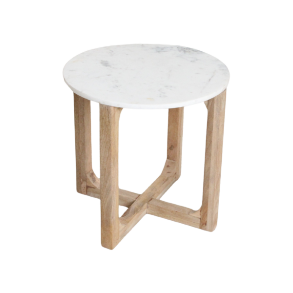 TAST00151-2.png Ronde Marmeren Bijzettafel - Wit