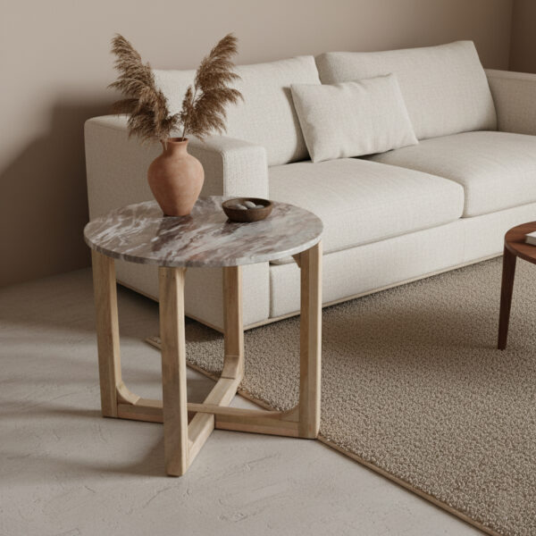 Marmeren Bijzettafel Fantasy Bruin - Raw Materials