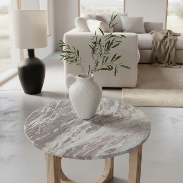 Marmeren Bijzettafel Fantasy Bruin - Raw Materials