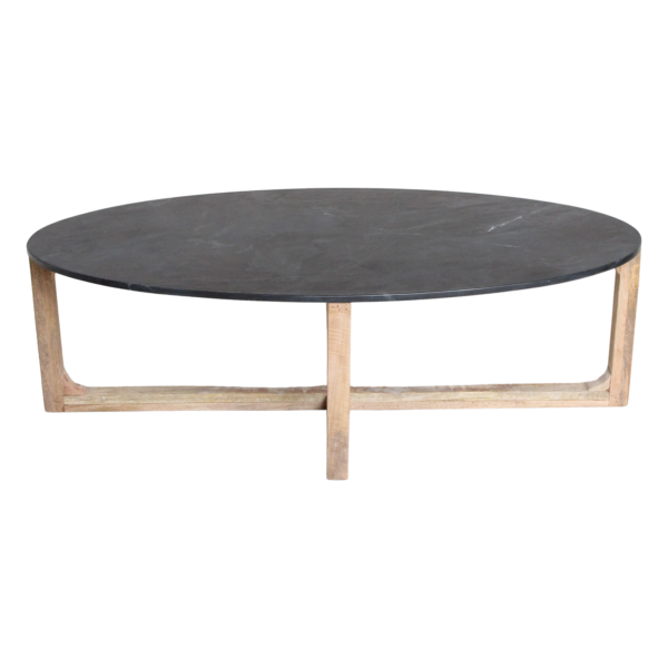 Ovale Marmeren Salontafel - Zwart