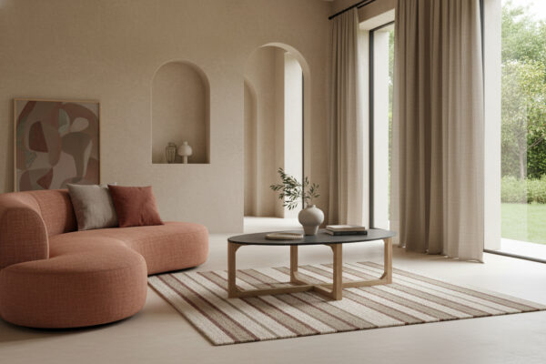 Ovale Marmeren Salontafel - Zwart