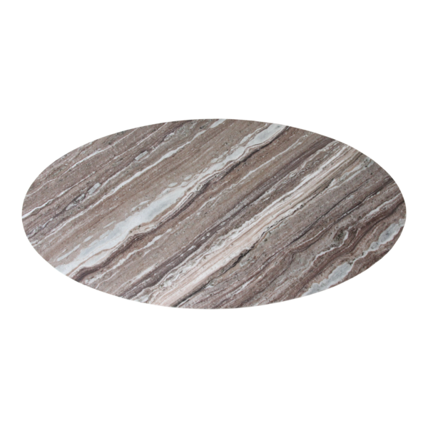 Ovale marmeren salontafel - Fantasy Bruin