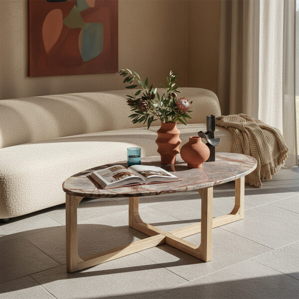 Ovale Marmeren Salontafel - Earthy