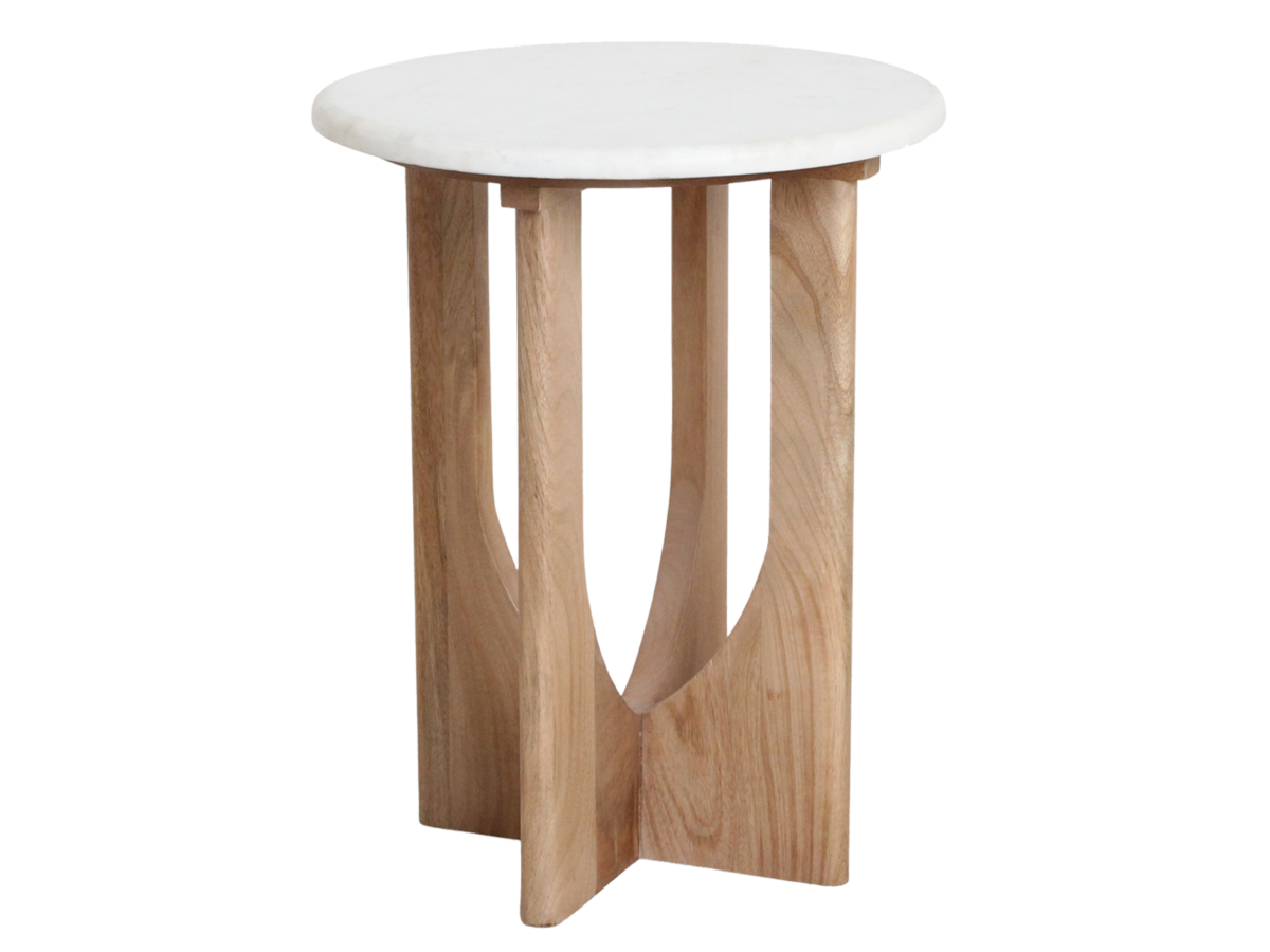 TAST00180-0.png Kuching Marmeren Bijzettafel - Wit