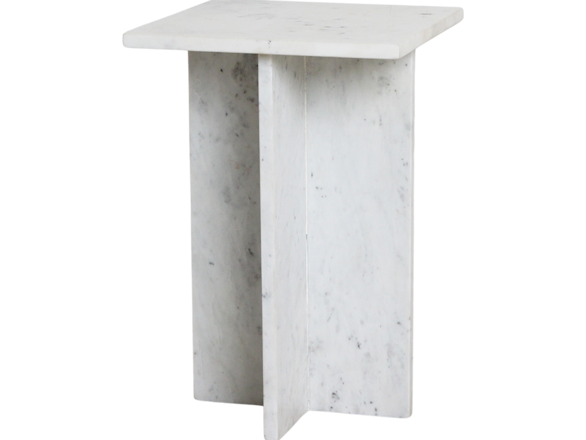 Beijing Marmeren Bijzettafel - Wit
