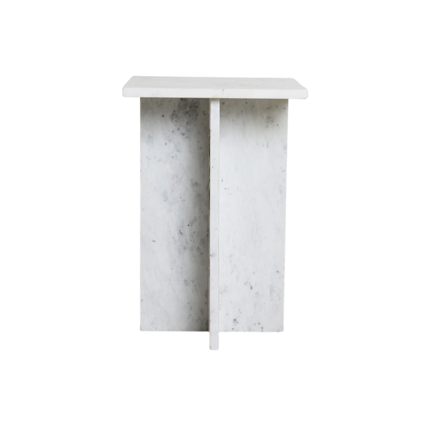 Beijing Marmeren Bijzettafel - Wit