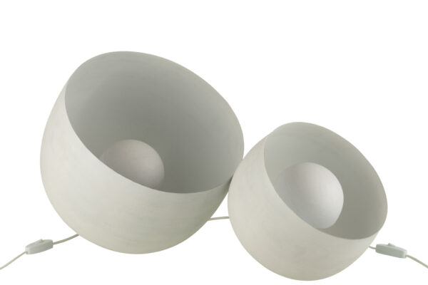 Lamp Rond Metaal Wit Groot J-line