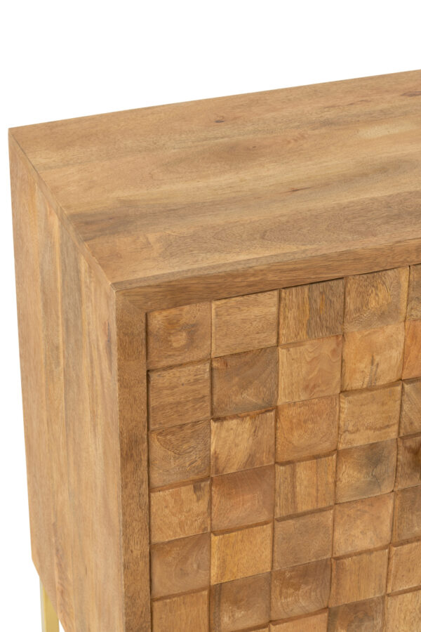 Kast Furu Hoog Naturel/Goud J-line