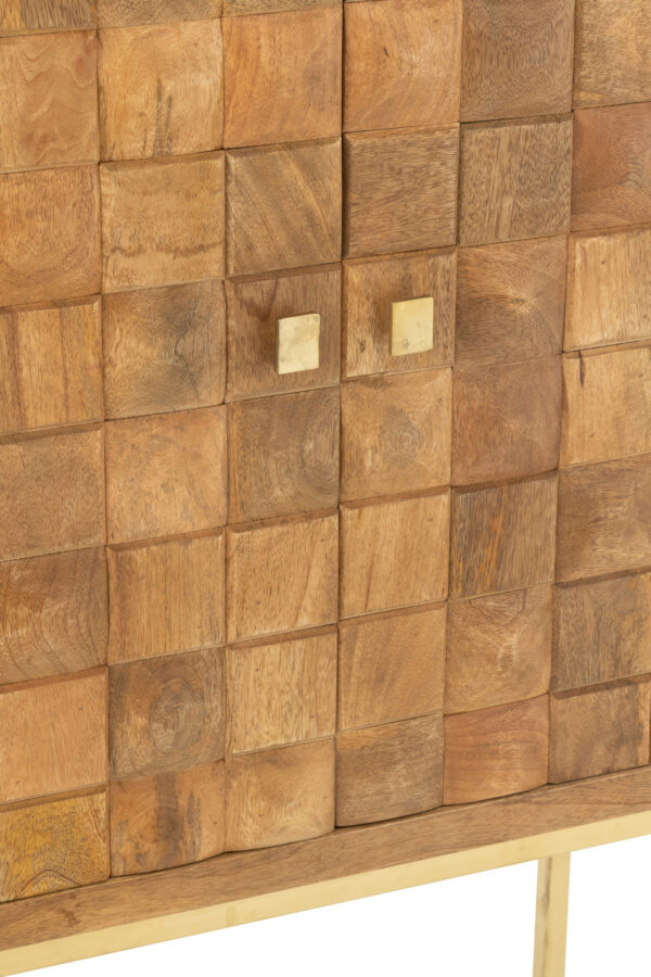 Kast Furu Hoog Naturel/Goud J-line